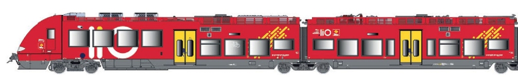 LS Models LS10580 - H0 - 3-tlg. Triebzug AGC LIO, SNCF, Ep. VI - AC
